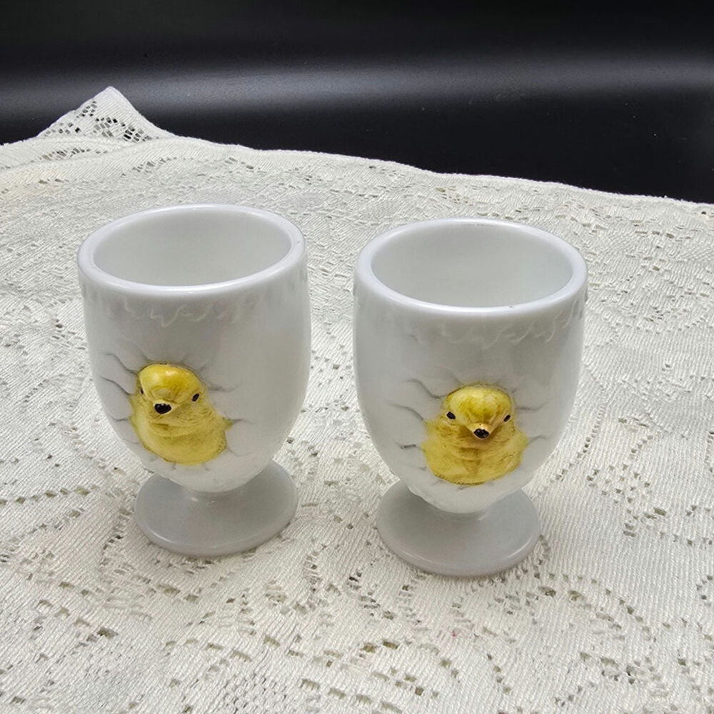 Vintage Westmoreland Milkglass chicken egg cups